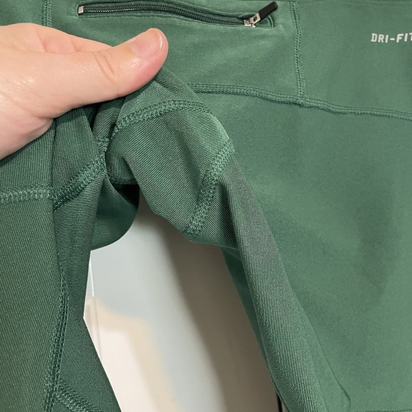 Nike Dri-FIT Running Crop Leggings Womens Green Athletic Activewear Womens‎ Med - Picture 7 of 9